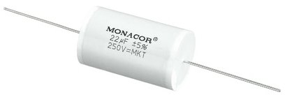 Monacor polyester capacitor MKT and polypropylene capacitor MKP, Monacor polyester capacitor MKT