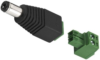 Camras: Botiers, supports et alimentations, Connecteur basse tension, 5,5/2,1 mm T-521PST