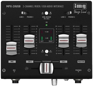 Mixer: Mixer per DJ, Mixer audio stereo DJ a 3 canali MPX-20USB